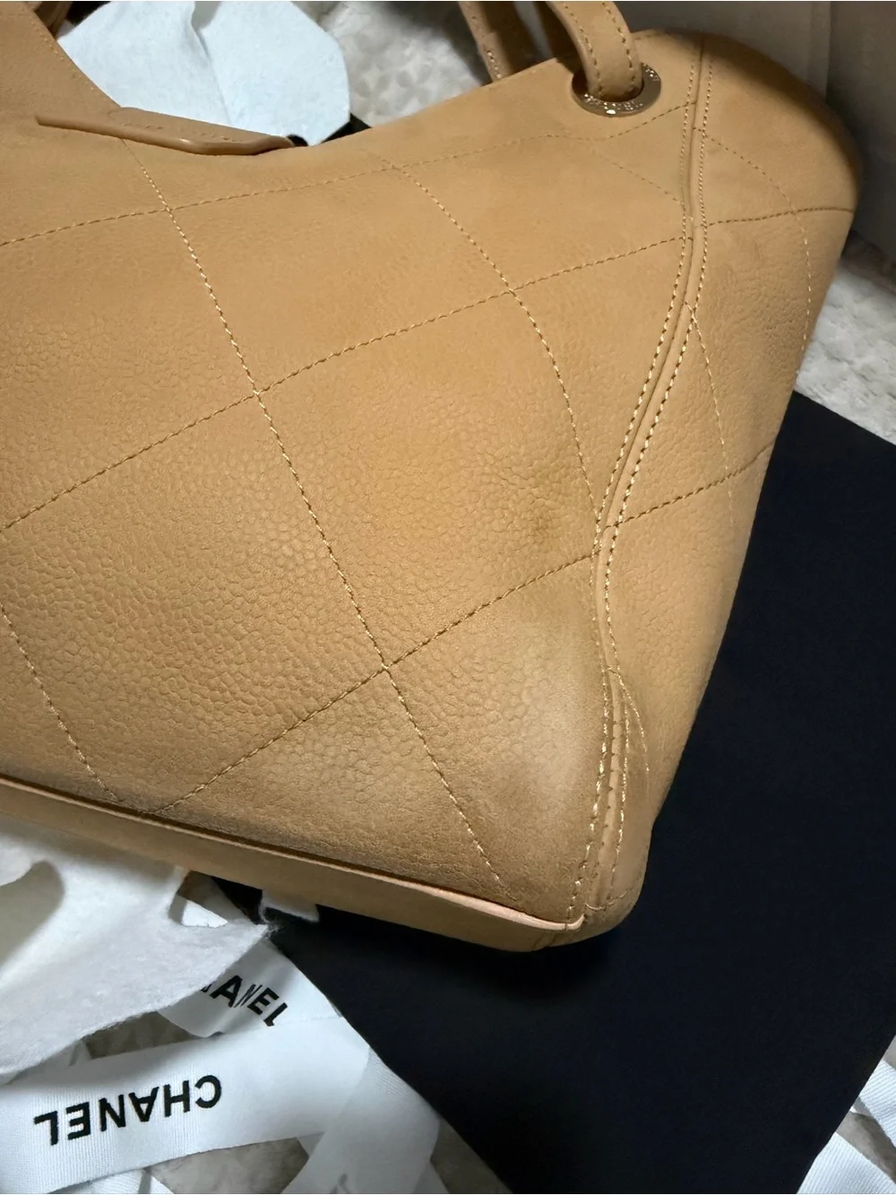 CHANEL Large Beige Shopping Tote